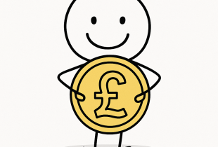 Cartoon Money pound coin